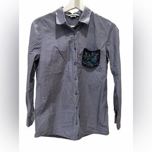 Pinko Blue Buttoned Down -S